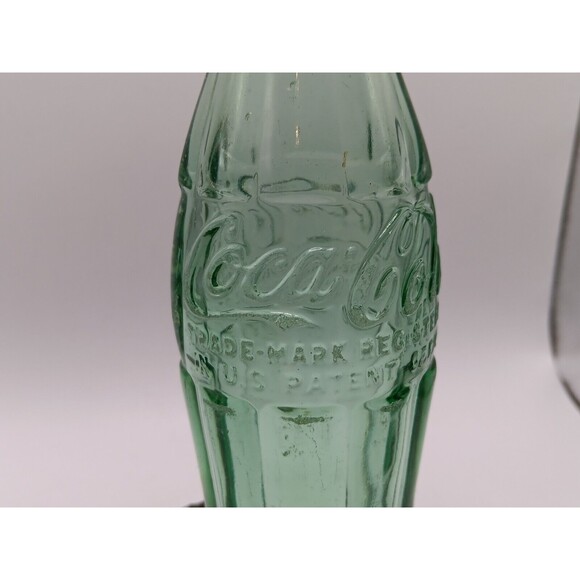 Vintage Coca Cola 6 1/2 oz. Green Glass Bottle Wilmington De W/ Cap 64-15 - Picture 4 of 11